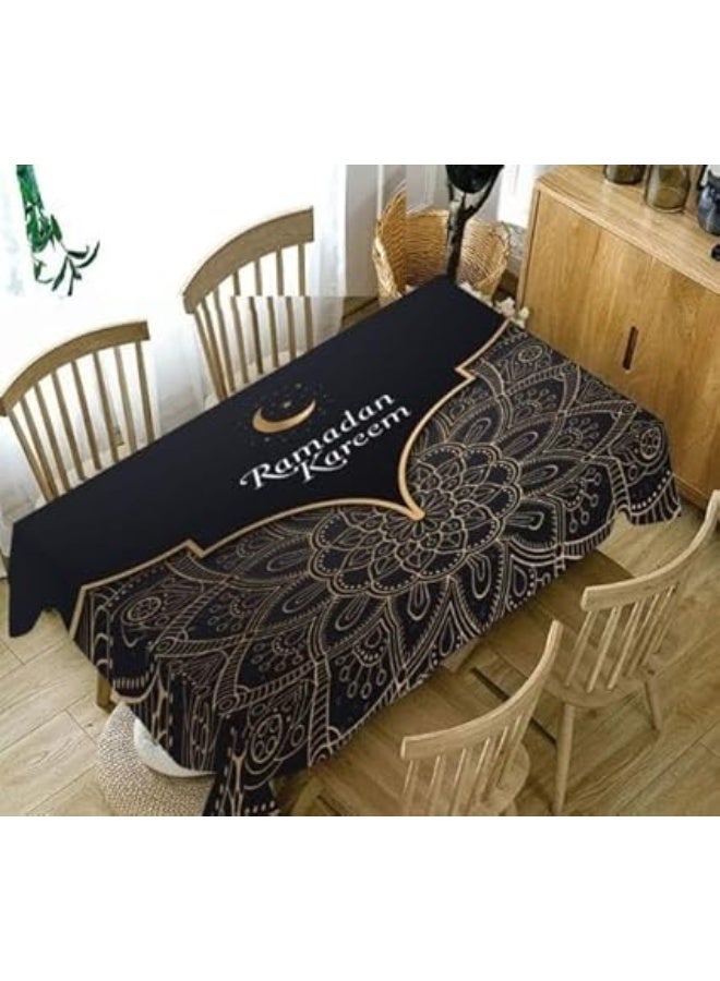 Ramadan tablecloth, cannon design, waterproof, heavy leather, Ramadan Kareem, size 80*130 cm